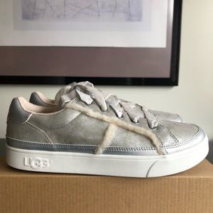 SILVER kids Brand New In Box UGG Sneakers